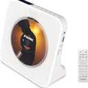 Desktop Vertical CD Player with Speakers HiFi, Portable CD Players for Home, Bluetooth, Remote Control, LED Screen, FM Radio, U Disk, AUX Port, Compatible Formats, Wired, White, Gift