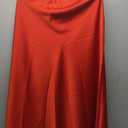 VividMosaic 2025 Satin High Waisted Maxi Skirt Silk A-Line Spring Summer Casual Long Skirts for Women (Red), XL