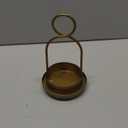 5" & 4" Wide Versatile Metal Candle Holder with Handmade Sturdy Glass Dome in Brass for Pillar Candle & Plants, 5.1" xH11.8 4" xH7.5, Industrial, Farmhouse, Shabby Chic. (2, Brass, Large & Small)