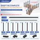 Egadis 7 Pack 4.7FT x 5/8 inch Aluminum Horizontal Baluster with Drill Bit