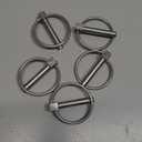uxcell 5Pcs 5/16" x 1-3/4" Linch Pin with Ring, Stainless Steel Round Linch Pins for Boat Kayak Canoe, Trailer Trolley Trucks Mower, Silver
