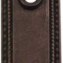 Renovators Supply Manufacturing Antique Brass Solid Brass Victorian Beaded Door Back Plate Without Keyhole  7 1/4" H
