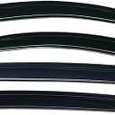 Lightronic Extra Durable Outside-Mount Auto Vent Window Visor, Fits 2013-2019 Ford Escape, UV Protection Rain Guard, Original Wind Deflector, No-Drill Easy Install, Dark Smoke, 4-Pcs
