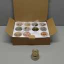 WDHODEC Glass Candlestick Holders 12PCS Taper Candle Holders for Table Centerpiece Vintage Colorful Candle Sticks for Wedding, Party and Birthday Table Decoration (Brown)