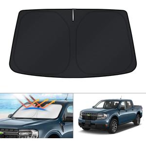 KUST Windshield Sun Shade for Ford Maverick Accessories 2022-2024 2025 2026 Window Sunshade Sun Visor Protector Foldable Blocks UV Rays Keep Car Cooler