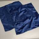 Phantoscope Pack of 2 Velvet Decorative Throw Pillow Covers Soft Solid Square Cushion Case for Couch Navy Blue 18 x 18 inches 45 x 45 cm