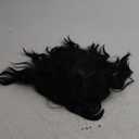 Wigs for Women Wavy Short Black Wig with Bangs Curly Bob Wig Shoulder Length Women's Wigs Synthetic Heat Resistant Fiber Wigs for Daily Party Use (14 Inches)