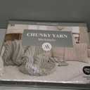 Mellobello Jumbo Chunky Yarn for Hand Knitting - Super Thick Chenille Chunky Yarn for Crocheting - Extra Soft Bulky Fluffy Blanket Big Yarn 8 Jumbo Pack (27yds,8 oz Each Skein) Cream White