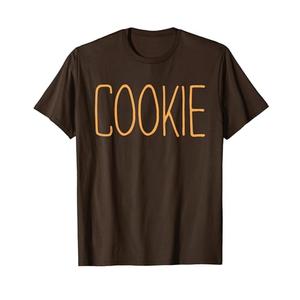 Cookie Shirt Adult Kids Men Women Chocolate Cookie Costume T-Shirt, Men, Brown,  XL