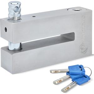 Magmaus Heavy Duty Anti-Theft Motorcycle Locks - 10mm Pin, 304 Stainless Steel Disc Lock with Reminder Cable | Theft Protection with Ergonomic Design for Motorbike, Scooter, E-Bike