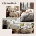 Bedsure Coffee Duvet Cover King Size - 3 Pieces Prewashed Cotton-Like Extra Soft Bedding Set, Includes 1 Duvet Cover 104x90 Inches with Zipper Closure & 2 Pillow Shams, Comforter Not Included