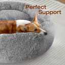 JOLLYVOGUE Dog Bed, Calming Anti-Anxiety Large Dog Bed, Fluffy Donut Cushion for Medium and Large Pets (27"/30"/36")
