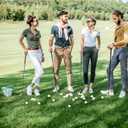 Junkin 24 Pcs Foam Golf Practice Balls Realistic Feel and Flight Training Sport Balls Elastic Soft Foam Golf Balls for Indoor or Outdoor Backyard Training(White)