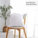 Oubonun 24x24 Square Pillow Inserts (Set of 2) - 100% Cotton Cover - Decorative Interior Sofa Pillow Pair - White, 2 Count