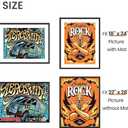 upsimples 22x28 Poster Frame, Display Pictures 18x24 with Mat or 22 x 28 Without, Wall Hanging Picture Frames, Black, 1 Pack