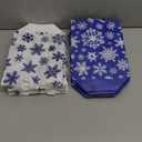 Wovnet 30 Pcs Christmas Bags Bulk Dark Blue Snowflake Winter Merchandise Gift Bags with Handles Reusable Non Woven Tote Shopping Goodie Pouch for Xmas Party Favors 10 x 8 x 4in