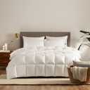 Serta Down Illusion Extra Warmth Hypoallergenic Down Alternative Comforter with Corner Loops, Twin/Twin XL, White