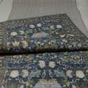 Washable 2x8 Hallway Runner Rug: Vintage Water-Resistant Kitchen Entryway Rug Ultra Soft Living Room Bedroom Carpet Non Slip Indoor Low Pile Floor Mat for Bathroom Dining Room(2x8,Floral/Blue)