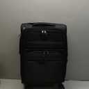 KROSER Softside Expandable Carry On Luggage with Spinner Wheels & Built-in TSA Lock, Durable Suitcase Rolling Luggage with USB Port, Carry-On 20-Inch, Black