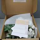 Ling's moment White Bridal Bouquet Cascading, Ivory Wedding Bouquets for Bride, 15 Inch Bride Bouquets for Wedding Artificial Flowers Bouquets