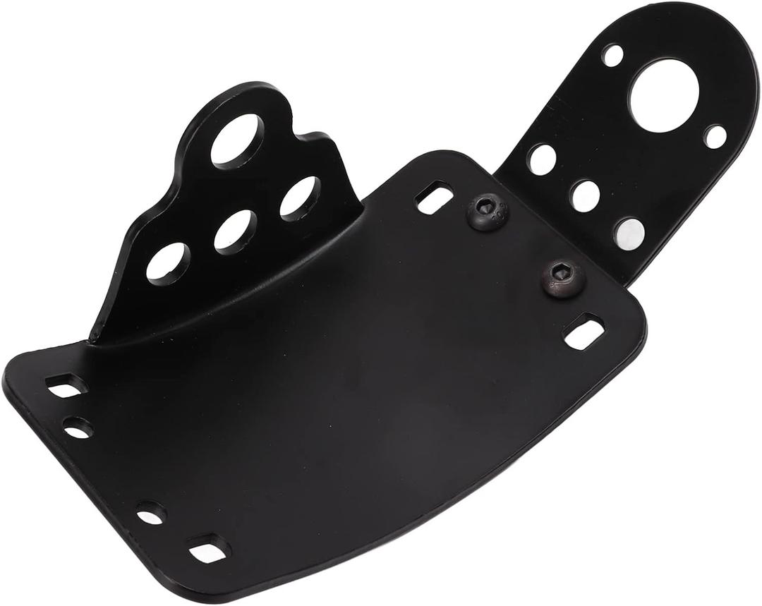 aqxreight Motorcycle Curved Side Mount License Plate Bracket Holder Billet Aluminum replacement for Suzuki Cruiser Choppers with LED Brake Tail Light Bracket for Easy Installation