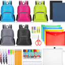 Colarr 17 Inch School Backpacks Supplies Kit Back to School Supplies Bundle 12 Pack Backpacks Bulk and 360 Pieces School Supply for School Student Donation Activity