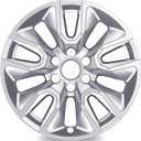 TangMiGe 4-Pack Wheel Skins Compatible with Chevrolet Silverado 1500 2019-2024, Chevy Tahoe 2021-2023, Chevy Suburban 2021-2024, 20 inch 20" Alloy Wheel, Wheel Cover (Bright Silver)