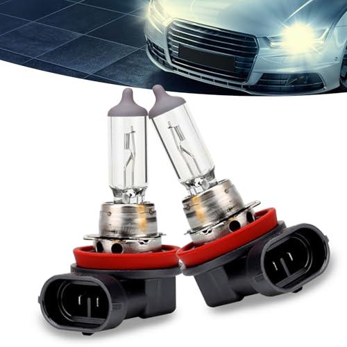 gunhunt 2 PCS Car H11-55W Halogen Bulb, 12V Quartz Lamp Beam Low/High Beam Fog Light Replace, All-in-one Plug and Play Lighting, Suitable for Replacement of Original H11 Bulb Model (Warm White Light)