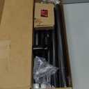 Black Curtain Rods 32 to 144 Inches, HOTOZON 1 Inch Heavy Duty Curtain Rods for Windows 111 to 140 Inches(9.2-11.6 ft), Telescoping Adjustable Drapery Rod with Simple End Cap Finials