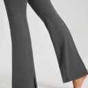ODODOS Cloud Feeling Split-Hem Flared Pants for Women High Waisted Lounge Bootcut Yoga Pants - 29" Inseam, Charcoal, Large (L)