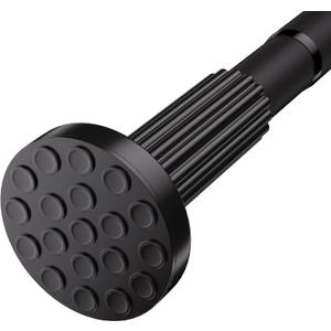 Extra Long Tension Curtain Rod 51-148 In(4.25-12.33 ft), No-Drill Black Shower Curtain Rod, Heavy-Duty Adjustable Spring Rod for Bathroom, Window & Outdoor Patio, Rustproof & Easy Installation