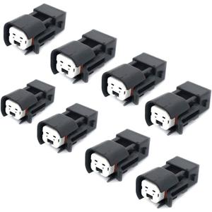 FainWan 8pcs Fuel Injector Adapter Connector Kit Replacement Compatible with EV1 to USCAR EV6 & EV14 Che-vy LS1 LS2 LS3