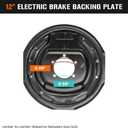 2Pcs 12" x 2" Electric Trailer Brake for 5,200lbs 6,000lbs 7,000lbs Left and Right
