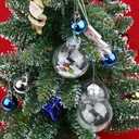 20 Pcs Clear Plastic Fillable Ornament Balls, Removable Top Clear Hanging Ornaments Ball, DIY Plastic Ornaments Round Balls, Perfect for Decoration On Christmas Trees, Wedding, Party (60 mm)