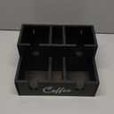 Coffee Bar Organizer with U-shaped Opening Design,Wall-mountable Wooden Bar Accessories Storage for Countertop Versatile Minimalist Style Station Basket for Coffee Lover (Black)