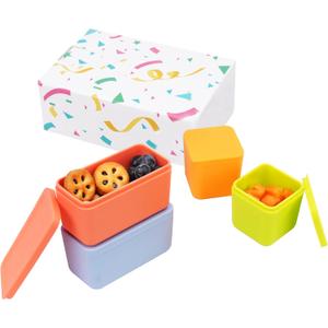 Silicone Dips Containers Compatible with OmieBox, 4 Pack Salad Dressing Container To Go for Most Bento Lunch Box, Small Snack Condiment Container with Lids for kids