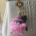 Cute Plush Keychains Cute Kawaii Keychains Plush Keychain For Handbag Backpack Soft Party Favors For WomenPink Shortleg