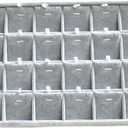 Jewellery Box, Jewelry storage box 24 lattice Jewelry Display Tray Necklace Holder Pendant Storage Box Ring Earring Case Bracelet Organizer Bangle Showcase(Gray) 