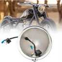 5 3/4 5.75 Inch Led Headlight Housing Bucket Compatible with FXWG Chopper (Chrome)