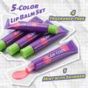 2 x Glam Code Lip Glossy Balm Set, Moisturizing Tinted Lip Gloss for Women & Girls, Lip Care Set Smooths & Softens Dry Lips with Shea Butter, Non-Sticky, Cruelty-Free & Vegan (5-Count, 02 Sweety Cherry)