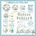 178pcs The Big One Birthday Decorations for 25 Guest, The Big One Party Decorations Tableware includes Banner Hang Swirls Plates Napkins Cups Forks Straw Caketopper Cupcake Topper Tablecloth