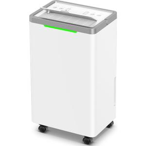 34 Pints Dehumidifier for Basement, with Drain Hose, 38dB Quiet, 2500 Sq.Ft | Continuous Drain, Auto Defrost, 24H Timer, Child Lock, Smart Humidity Control for Home, Large Room, Bedroom, Bathroom