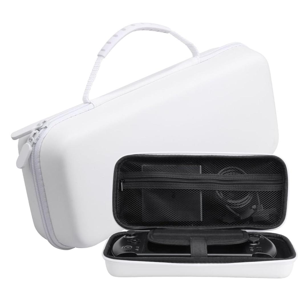 Travel Carrying Case Bag for GPD Win 5 Portable Handheld Game Console 7",EVA Hard Shell Cover with Card Slot & Mesh Pocket for GPD Win 5 2025 Handheld Charger,Accessories,White