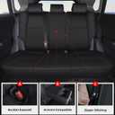 IKABEVEM Seat Covers Full Set Custom Fit for Toyota RAV4 2019-2025: Waterproof Faux Leather Seat Cushion 2 Row 5 Seats Auto Protectors(Black, Full Set)
