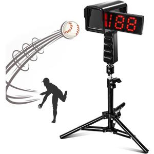Weepalm, Baseball Radar Guns - Speed Sensors Baseball Speed Training Equipment with LED+LCD Larger Display, Handheld or Hand Free Speed Radar Gun for All Baseball Players| with Tripod