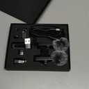 Upgraded 2 Pack Mini Clip on Microphone With LED Display, Wireless Lavalier Microphone for iPhone, HD Noise Cancelling, Portable Lapel Mic for Recording Video Podcast Vlogg Content Creator interview (Black)