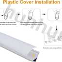 hunhun 10-Pack 6.6ft/ 2Meter V Shape LED Aluminum Channel System with Milky Cover, End Caps and Mounting Clips, Aluminum Profile for LED Strip Light Installations, Very Easy Installation