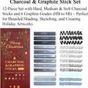 Fuxi Art Supplies for Teens 14-16 Girls, Professional Sketch Book and Pencils Set, Gifts for Sketch Artists with Stocking Stuffers.