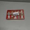 VOSAREA Christmas Nutcracker Ornaments Hanging Soldier Nutcracker Wooden Nutcracker Pendants Glittering Powder Nutcracker Figures Ornament for Party Store Home (White Gold)