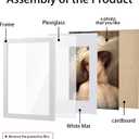 6x8 Picture Frames White Photo Frames with Plexiglass for Picture 2 Pack 6 by 8 Wooden Frames for Tabletop Display and Wall Mounting Horizontal or Vertical